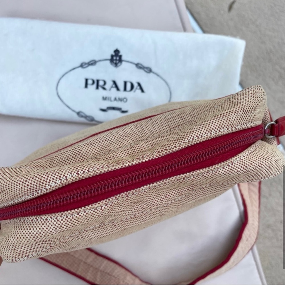 Authentic Y2K Prada Canapa BiColor Crossbody with dust bag and Auth. Card - Picture 6 of 16